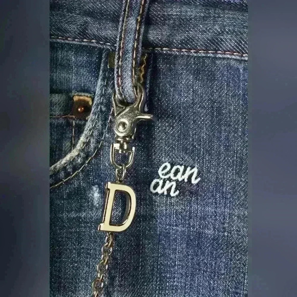 DSQUARED2 Mid Blue Cotton Cool Guy Distressed Chain Denim Jeans 46EU 30x31 Italy - Picture 6 of 10